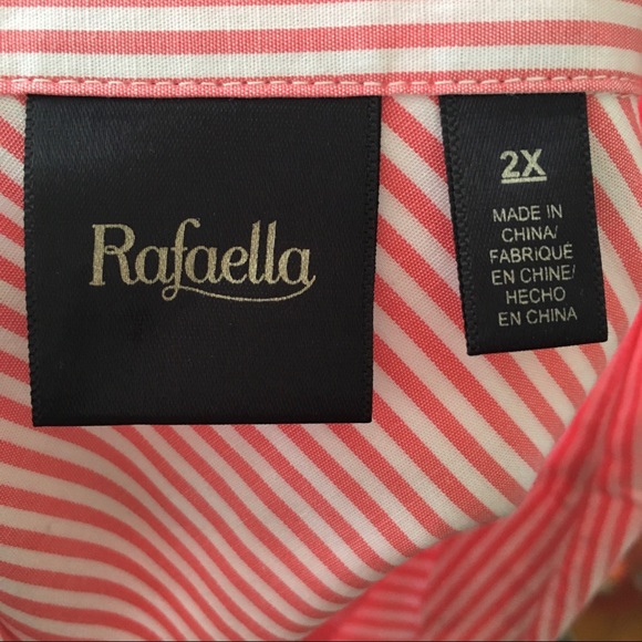 3 for $25 - Rafaella Stripe Embellished Cotton Shirt - Picture 9 of 11